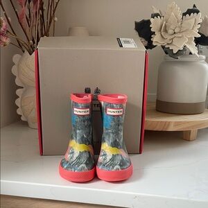 Hunter Kids toddler Colorful “First Storm Camo” Rain Boots